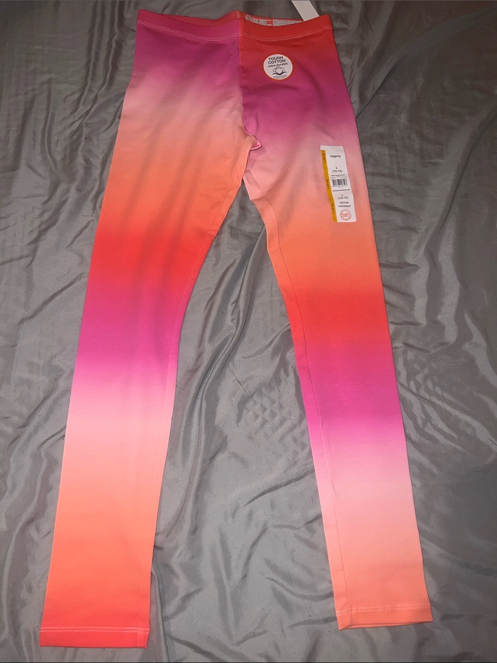 Girls Pink-Orange Leggings